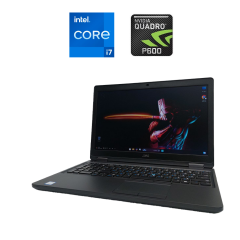 Мобільна робоча станція Dell Precision 3530 / 15.6" (1920x1080) IPS / Intel Core i7-8750H (6 (12) ядер по 2.2 - 4.1 GHz) / 16 GB DDR4 / 512 GB SSD / nVidia Quadro P600 Mobile, 4 GB GDDR5, 128-bit / WebCam / Win 11 Pro