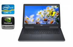 Мобільна робоча станція Dell Precision 7710 / 17.3" (1920x1080) IPS / Intel Core i7-6820HQ (4 (8) ядра по 2.7 - 3.6 GHz) / 16 GB DDR4 / 500 GB SSD / nVidia Quadro M3000M, 4 GB GDDR5, 256-bit / WebCam / Windows 10