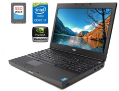 Мобильная рабочая станция Dell Precision M4800 / 15.6" (1366x768) TN / Intel Core i7-4800MQ (4 (8) ядра по 2.7 - 3.7 GHz) / 16 GB DDR3 / 256 GB SSD / nVidia Quadro K1100M, 2 GB GDDR5, 128-bit / WebCam / DisplayPort / HDMI