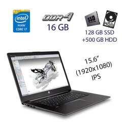 Мобильная рабочая станция HP Zbook 15 G3 / 15.6" (1920x1080) IPS / Intel Core i7-6820HQ (4 (8) ядра по 2.7 - 3.6 GHz) / 16 GB DDR4 / 128 GB SSD+500 GB HDD / nVidia Quadro 1000M, 2 GB DDR3, 128-bit / WebCam / HDMI