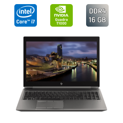 Мобильная рабочая станция HP zBook 15 G6 / 15.6" (1920x1080) IPS / Intel Core i7-9850H (6 (12) ядер по 2.6 - 4.6 GHz) / 16 GB DDR4 / 240 GB SSD / nVidia Quadro T1000, 4 GB GDDR5, 128-bit / WebCam / Fingerprint