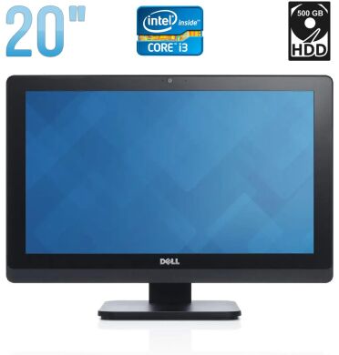 Моноблок Dell OptiPlex 3011 AIO / 20" (1600x900) TN / Intel Core i3-3240 (2 (4) ядра по 3.4 GHz) / 8 GB DDR3 / 500 GB HDD / Intel HD Graphics 2500 / WebCam / DVD-ROM / Вбудовані колонки 2x 3W