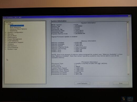 Моноблок Dell OptiPlex 3011 AIO / 20" (1600x900) TN / Intel Core i3-3240 (2 (4) ядра по 3.4 GHz) / 8 GB DDR3 / 500 GB HDD / Intel HD Graphics 2500 / WebCam / DVD-ROM / Вбудовані колонки 2x 3W