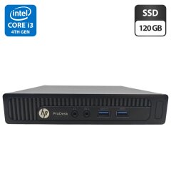 Неттоп HP ProDesk 600 G1 Desktop Mini USFF / Intel Core i3-4130T (2 (4) ядра по 2.9 GHz) / 8 GB DDR3 / 120 GB SSD / Intel HD Graphics 4400 / Блок питания
