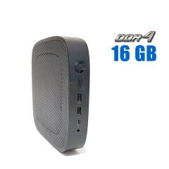 Неттоп HP t640 Thin Client USFF / AMD Ryzen R1505G (2 (4) ядра по 2.4 - 3.3 GHz) / 16 GB DDR4 / 128 GB SSD M.2 / AMD Picaso Graphics / 45W / Win 10 Pro