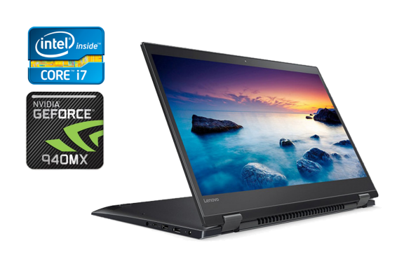 Ноутбук-трансформер Б-клас Lenovo IdeaPad Flex 5-1570 / 15.6" (1920x1080) IPS / Intel Core i7-7500U (2 (4) ядра по 2.7 - 3.5 GHz) / 16 GB DDR4 / 256 GB SSD + 1000 GB HDD / nVidia GeForce 940 MX, 2 GB GDDR5, 64-bit / WebCam / Fingerprint / Windows 10 Ноутбук-трансформер Б-клас Lenovo IdeaPad Flex 5-1570 / 15.6" (1920x1080) IPS / Intel Core i7-7500U (2 (4) ядра по 2.7 - 3.5 GHz) / 16 GB DDR4 / 256 GB SSD + 1000 GB HDD / nVidia GeForce 940 MX, 2 GB GDDR5, 64-bit / WebCam / Fingerprint / Windows 10