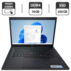 Ноутбук Б-класс Dell Latitude 7490 / 14" (1920x1080) TN Touch / Intel Core i5-8350U (4 (8) ядра по 1.7 - 3.6 GHz) / 16 GB DDR4 / 256 GB SSD / Intel UHD Graphics 620 / WebCam