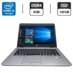 Ноутбук Б-класс HP EliteBook 840 G4 / 14" (2560x1440) IPS / Intel Core i5-7200U (2 (4) ядра по 2.5 - 3.1 GHz) / 8 GB DDR4 / 120 GB SSD / Intel HD Graphics 620 / WebCam