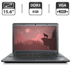 Ноутбук Б-класс Lenovo ThinkPad E540 / 15.6" (1366x768) TN / Intel Core i3-4000M (2 (4) ядра по 2.4 GHz) / 8 GB DDR3 / 500 GB HDD / Intel HD Graphics 4600 / WebCam / DVD-ROM / VGA / Windows 10 Pro
