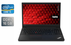 Ноутбук Б-класс Lenovo ThinkPad E590 / 15.6" (1920x1080) IPS / Intel Core i5-8265U (4 (8) ядра по 1.6 - 3.9 GHz) / 16 GB DDR4 / 256 GB SSD / Intel UHD Graphics / WebCam / SIM / TouchID