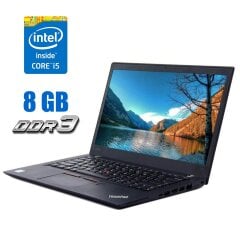 Ноутбук Б-класс Lenovo ThinkPad T460s / 14" (2560х1440) IPS / Intel Core i5-6300U (2 (4) ядра по 2.4 - 3.0 GHz) / 8 GB DDR4 / 256 GB SSD / Intel HD Graphics 520 / WebCam