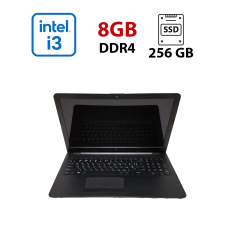 Ноутбук HP 15-BS013DX / 15.6" (1366x768) TN / Intel Core i3-7100U (2 (4) ядра по 2.4 GHz) / 8 GB DDR4 / 256 GB SSD / Intel HD Graphics 620 / WebCam / DVD-ROM / Win 10 Home Lic