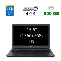 Ноутбук HP 250 G3 / 15.6" (1366x768) TN / Intel Core i3-4005U (2 (4) ядра по 1.7 GHz) / 4 GB DDR3 / 500 GB HDD / nVidia GeForce 820M, 2 GB DDR3, 64-bit / WebCam