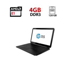 Ноутбук HP 255 / 15.6" (1366x768) TN / AMD E1-1500 (2 ядра по 1.5 GHz) / 4 GB DDR3 / 120 GB SSD / AMD Radeon HD 7310 / WebCam