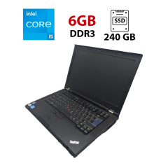 Ноутбук Lenovo ThinkPad T420 / 14" (1366x768) TN / Intel Core i5-2520M (2 (4) ядра по 2.5 - 3.2 GHz) / 6 GB DDR3 / 240 GB SSD / Intel HD Graphics 3000 / WebCam