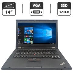 Ноутбук Lenovo ThinkPad T430 / 14" (1600x900) TN / Intel Core i5-3320M (2 (4) ядра по 2.6 - 3.3 GHz) / 8 GB DDR3 / 120 GB SSD / Intel HD Graphics 4000 / WebCam