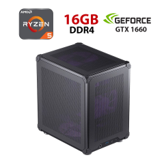 Новый игровой ПК Forsage JONSBO C6 Black Tower / AMD Ryzen 5 5500 (6 (12) ядер по 3.6 - 4.2 GHz) / 16 GB DDR4 / 240 GB SSD / nVidia GeForce GTX 1060, 6 GB GDDR5, 192-bit