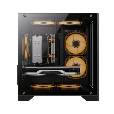 Новый игровой ПК Hunter Infinity Mini Black Tower / AMD Ryzen 5 5500 (6 (12) ядер по 3.6 - 4.2 GHz) / 16 GB DDR4 / 960 GB SSD / AMD Radeon RX 6600, 8 GB GDDR6, 128-bit Новый игровой ПК Hunter Infinity Mini Black Tower / AMD Ryzen 5 5500 (6 (12) ядер по 3.6 - 4.2 GHz) / 16 GB DDR4 / 960 GB SSD / AMD Radeon RX 6600, 8 GB GDDR6, 128-bit