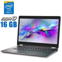 Ультрабук Dell Latitude E7470 / 14" (1920x1080) IPS / Intel Core i5-6300U (2 (4) ядра по 2.4 - 3.0 GHz) / 16 GB DDR4 / 240 GB SSD / Intel HD Graphics 520 / WebCam