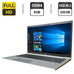 Ультрабук HP EliteBook 845 G8 / 14" (1920x1080) IPS / AMD Ryzen 5 Pro 5650U (6 (12) ядер по 2.3 - 4.2 GHz) / 8 GB DDR4 / 256 GB SSD M.2 / AMD Radeon Graphics / WebCam