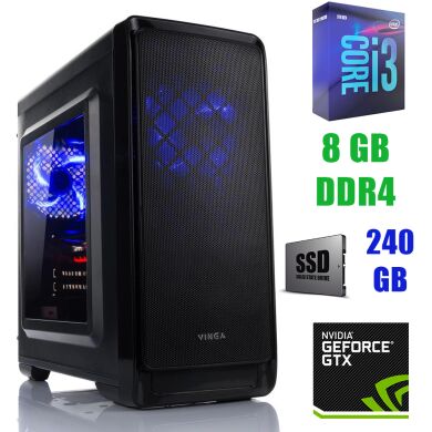 Vinga Tower / Intel Core i3-9100F (4 ядра по 3.60-4.20GHz) / 8 GB DDR4 / 240 GB SSD / nVidia GeForce GTX 1060 6 GB GDDR5 192bit Vinga Tower / Intel Core i3-9100F (4 ядра по 3.60-4.20GHz) / 8 GB DDR4 / 240 GB SSD / nVidia GeForce GTX 1060 6 GB GDDR5 192bit