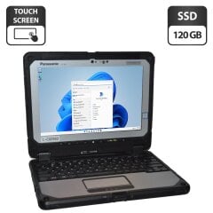 Захищений нетбук-трансформер Б-клас Panasonic Toughbook CF-20 MK2 / 10.1" (1920x1200) IPS Touch / Intel Core i5-7Y57 (2 (4) ядра по 1.2 - 3.3 GHz) / 8 GB DDR3 / 120 GB SSD / Intel HD Graphics 615 / WebCam 2 MP + 8 MP / Windows 11 Pro