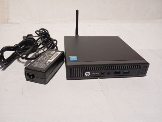 Неттоп HP ProDesk 400 G1 Mini USFF / Intel Core i3-4130T (2 (4) ядер по 2.9 GHz) / 8 GB DDR3 / 128 GB SSD NVMe + 1000 GB HDD / Intel HD Graphics 4400 + WiFi адаптер