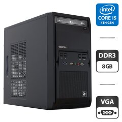 Комп'ютер Б-клас 2E Rational 1305 Tower / Intel Core i5-3470 (4 ядра по 3.2 - 3.6 GHz) / 8 GB DDR3 / 500 GB HDD / Intel HD Graphics 2500 / DVD-ROM / 350W