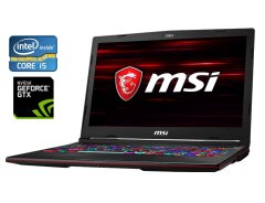 Игровой ноутбук MSI GL63 8RC / 15.6" (1920x1080) IPS / Intel Core i5-8300H (4 (8) ядра по 2.3 - 4.0 GHz) / 16 GB DDR4 / 480 GB SSD / nVidia GeForce GTX 1050, 4 GB GDDR5, 128-bit / WebCam / Win 10 Home