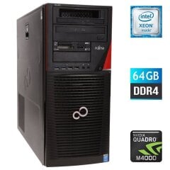 Рабочая станция Fujitsu Celsius M740 Tower / Intel Xeon E5-1650 v4 (6 (12) ядер по 3.6 - 4.0 GHz) / 64 GB DDR4 / 480 GB SSD / nVidia Quadro M4000, 8 GB GDDR5, 256-bit / 1000W / DVD-RW / DisplayPort
