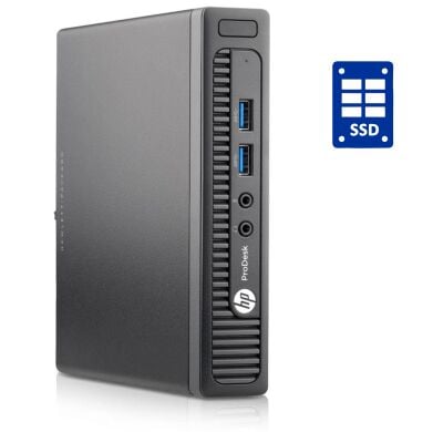 Неттоп HP ProDesk 400 G1 Mini USFF / Intel Core i3-4130T (2 (4) ядер по 2.9 GHz) / 8 GB DDR3 / 128 GB SSD NVMe + 1000 GB HDD / Intel HD Graphics 4400 + WiFi адаптер