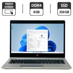 Ультрабук HP EliteBook 745 G6 / 14" (1920x1080) IPS Touch / AMD Ryzen 5 Pro 3500U (4 (8) ядра по 2.1 - 3.7 GHz) / 8 GB DDR4 / 256 GB SSD / AMD Radeon Vega 8 Graphics / WebCam / Windows 11 Pro