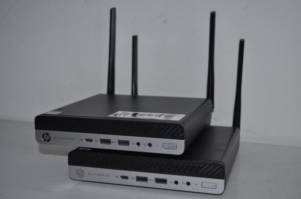 Неттоп HP EliteDesk 800 G5 Desktop Mini USFF / Intel Core i5-9600T (6 ядер по 2.3 - 3.9 GHz) / 8 GB DDR4 / 512 GB SSD M.2 / Intel UHD Graphics 630 / Wi-Fi / Windows 11 Pro / Блок живлення