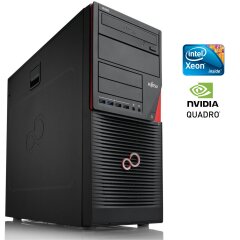 Рабочая станция Fujitsu Celsius W550 Tower / Intel Xeon E3-1275 v5 (4 (8) ядра по 3.6 - 4.0 GHz) / 32 GB DDR4 / 512 GB SSD / nVidia Quadro P2000, 5 GB GDDR5, 160-bit