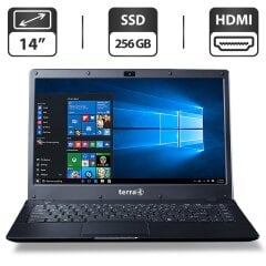 Ультрабук Б-клас Terra Mobile 1450 II / 14" (1366x768) TN / Intel Core i7-3537U (2 (4) ядра по 2.0 - 3.1 GHz) / 8 GB DDR3 / 256 GB SSD / Intel HD Graphics 4000 / WebCam