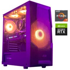 Игровой ПК GAMING PC Tower / AMD Ryzen 7 7700 (8 (16) ядер по 3.8 - 5.3 GHz) / 32 GB DDR5 / 1000 GB SSD / nVidia GeForce RTX 3070, 8 GB GDDR6, 256-bit / 700W
