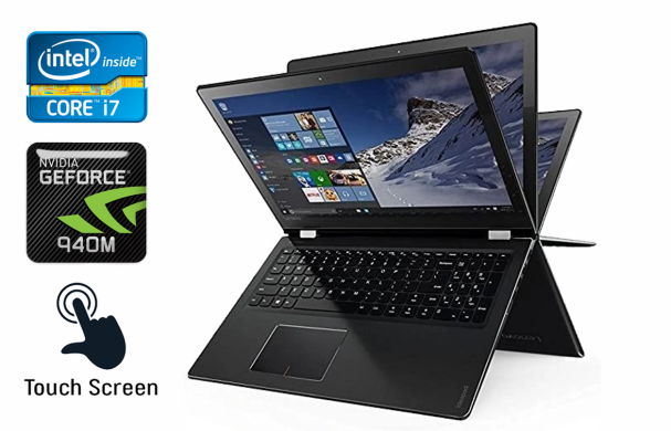 Ноутбук-трансформер Б-класс Lenovo Edge 2-1580 / 15.6" (1920x1080) IPS Touch / Intel Core i7-6500U (2 (4) ядра по 2.5 - 3.1 GHz) / 8 GB DDR3 / 480 GB SSD / nVidia GeForce GT 940M, 2 GB DDR3, 64-bit / WebCam / Windows 10