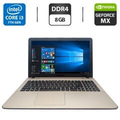 Ноутбук Asus R541 / 15.6" (1920x1080) TN / Intel Core i3-7100U (2 (4) ядра по 2.4 GHz) / 8 GB DDR4 / 500 GB HDD / nVidia GeForce 920MX, 2 GB GDDR3, 64-bit / WebCam