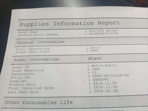 МФУ Samsung SCX-3205 / Лазерная монохромная печать / 1200x1200 dpi / A4 / 16 стр/мин / USB 2.0