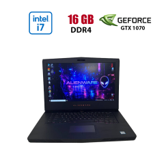 Ігровий ноутбук Dell Alienware 15 R3 / 15.6" (1920x1080) IPS / Intel Core i7-7700HQ (4 (8) ядра по 2.8 - 3.8 GHz) / 16 GB DDR4 / 256 GB SSD + 1000 GB HDD / nVidia GeForce GTX 1070, 8 GB GDDR5, 256-bit / WebCam