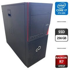 Компьютер Fujitsu Esprimo P720 E90 Tower / Intel Core i7-4790 (4 (8) ядра по 3.6 - 4.0 GHz) / 16 GB DDR3 / 256 GB SSD / AMD Radeon R7 240, 2 GB GDDR3, 64-bit / DVD-ROM