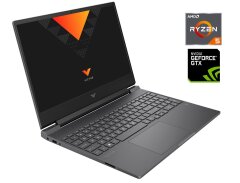 Игровой ноутбук Б-класс HP Victus 15-fb0121nr / 15.6" (1920x1080) IPS / AMD Ryzen 5 5600H (6 (12) ядер по 3.3 - 4.2 GHz) / 8 GB DDR4 / 512 GB SSD / nVidia GeForce GTX 1650, 4 GB GDDR5, 128-bit / WebCam