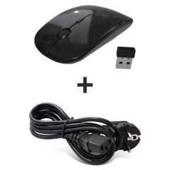 Нова бесдротова мишка + Кабель живлення