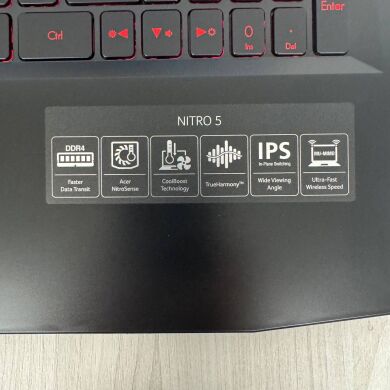 Ігровий ноутбук Acer Nitro 5 AN515-53 / 15.6" (1920x1080) IPS / Intel Core i5-8300H (4 (8) ядра по 2.3 - 4.0 GHz) / 16 GB DDR4 / 500 GB SSD / nVidia GeForce GTX 1050, 4 GB GDDR5, 128-bit / WebCam