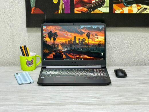 Игровой ноутбук Acer Nitro 5 AN515-55 / 15.6" (1920x1080) IPS / Intel Core i5-10300H (4 (8) ядра по 2.5 - 4.5 GHz) / 16 GB DDR4 / 512 GB SSD M.2 / nVidia GeForce RTX 3060, 6 GB GDDR6, 192-bit / WebCam