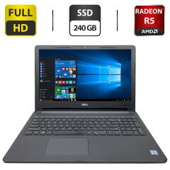 Ноутбук Б-клас Dell Inspiron 15 3576 / 15.6" (1920x1080) TN / Intel Core i3-7020U (2 (4) ядра по 2.3 GHz) / 8 GB DDR4 / 240 GB SSD / AMD Radeon R5 M435, 2 GB GDDR5, 64-bit / WebCam / DVD-ROM