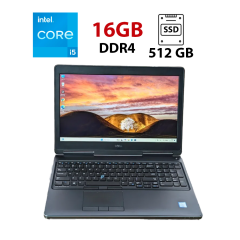 Ігровий ноутбук Dell Precision 7510 / 15.6" (1920x1080) TN / Intel Core i5-6300HQ (4 ядра по 2.3 - 3.2 GHz) / 16 GB DDR4 / 512 GB SSD / AMD Radeon R9 M375X, 2 GB GDDR5, 128-bit / NoWebCam