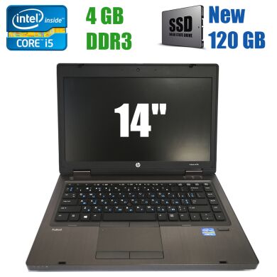 Ноутбук HP ProBook 6470b / 14" (1366х768) TN / Intel Core i5-3320M (2 (4) ядра по 2.6 - 3.3 GHz) / 4 GB DDR3 / 120 GB SSD NEW / Intel HD Graphics 4000