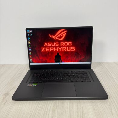 Ігровий ноутбук Б-клас Asus ROG Zephyrus G15 GA503QR / 15.6" (2560x1440) IPS / AMD Ryzen 9 5900HS (8 (16) ядер по 3.0 - 4.6 GHz) / 16 GB DDR4 / 1000 GB SSD NVMe / nVidia GeForce RTX 3070, 8 GB GDDR6, 256-bit Ігровий ноутбук Б-клас Asus ROG Zephyrus G15 GA503QR / 15.6" (2560x1440) IPS / AMD Ryzen 9 5900HS (8 (16) ядер по 3.0 - 4.6 GHz) / 16 GB DDR4 / 1000 GB SSD NVMe / nVidia GeForce RTX 3070, 8 GB GDDR6, 256-bit