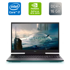 Игровой ноутбук Dell G7 7700 / 17.3" (1920x1080) IPS / Intel Core i7-10750H (6 (12) ядер по 2.6 - 5.0 GHz) / 16 GB DDR4 / 512 GB SSD / nVidia GeForce RTX 2070, 8 GB GDDR6, 256-bit / WebCam / HDMI / Windows 10
